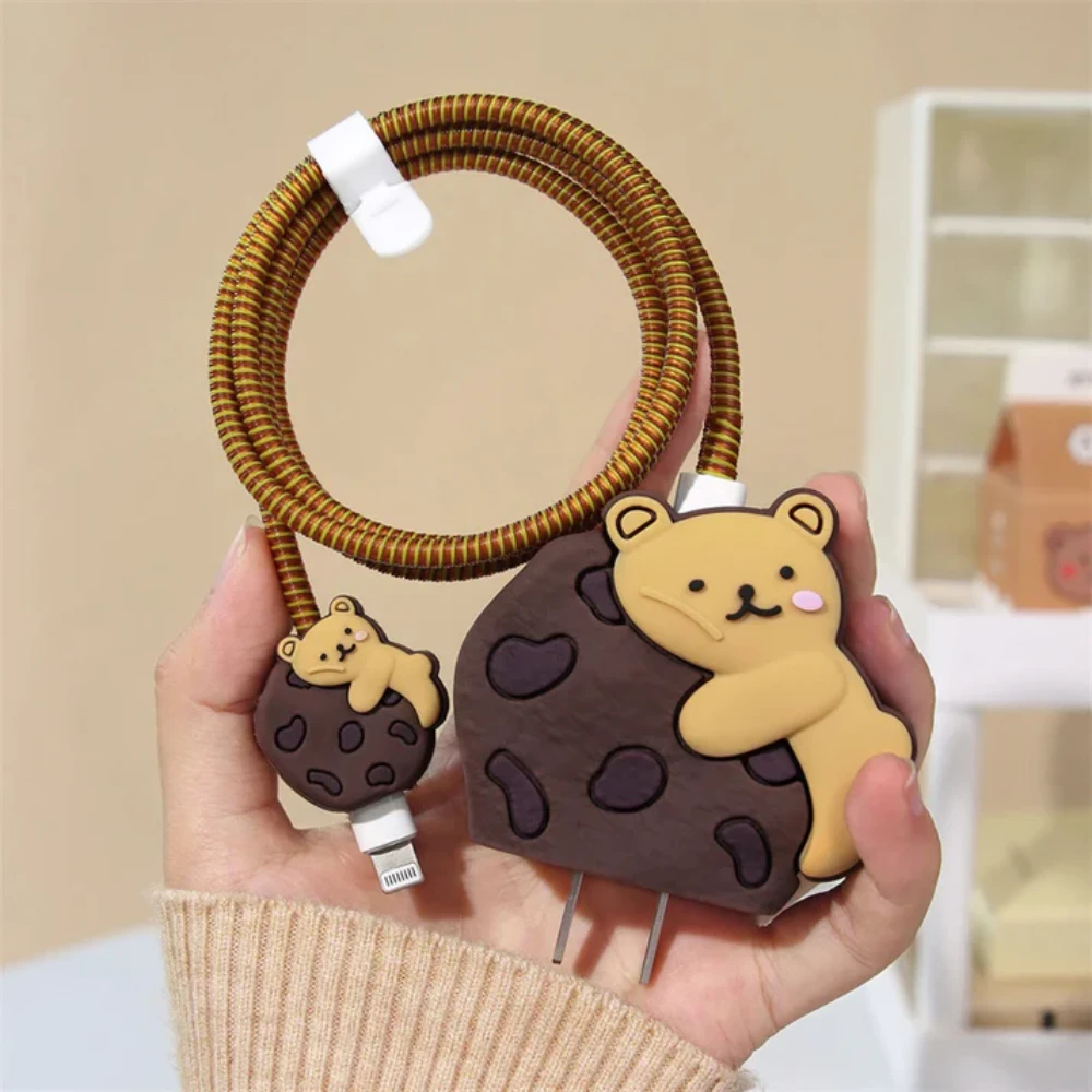 Cookie Bear Edition - iPhone Charger Cover (With Wire Protector)