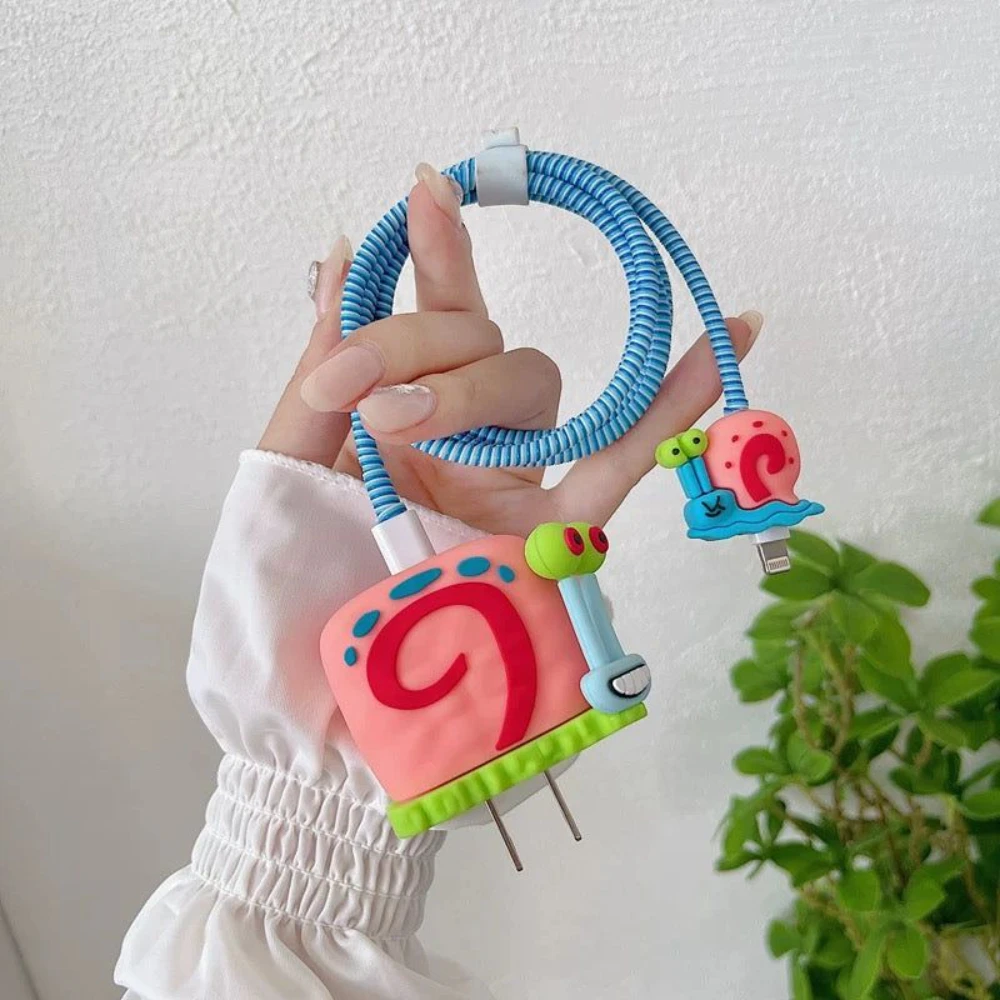Gary the Snail Edition - iPhone Charger Cover (With Wire Protector)