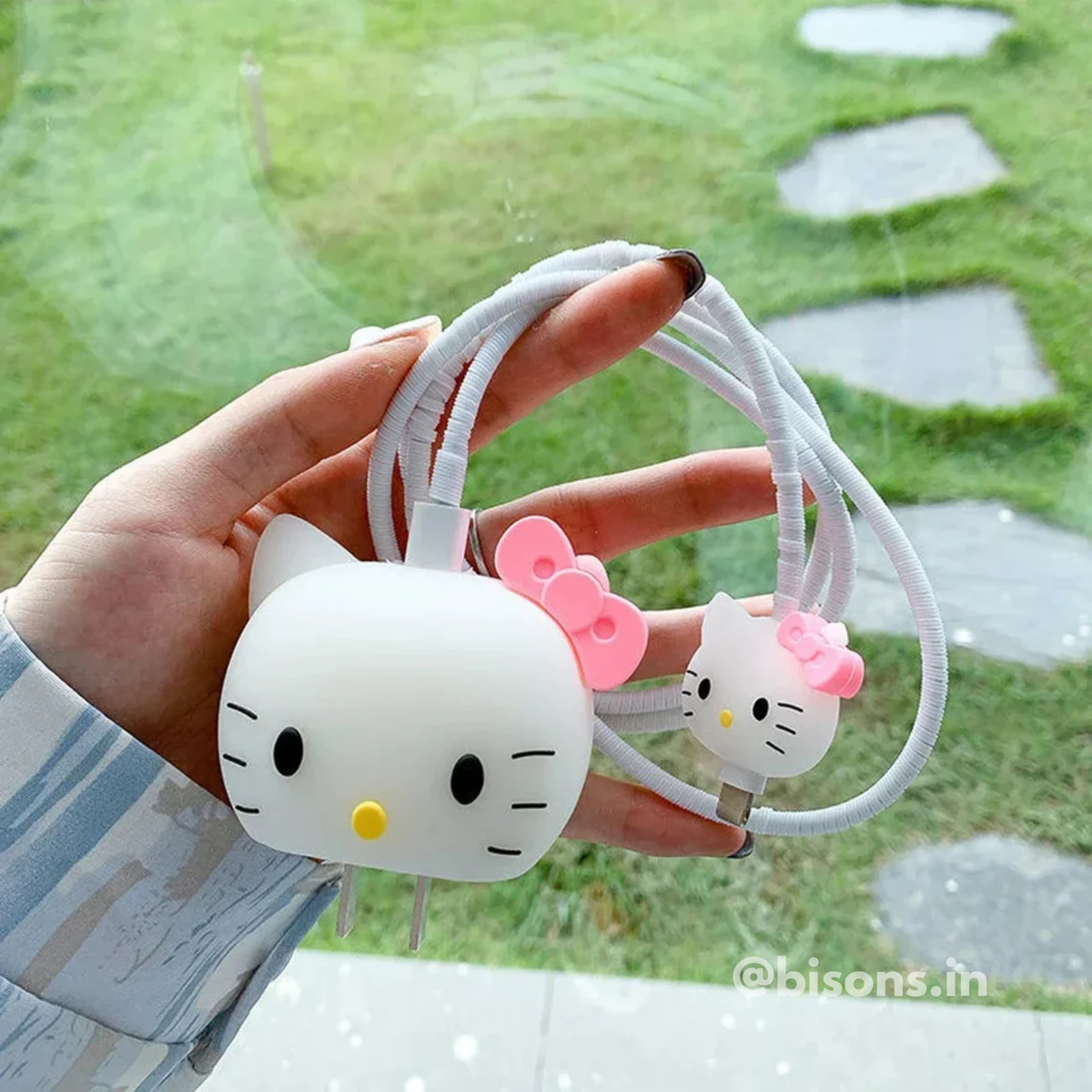 Hello Kitty Pink Bow Edition - iPhone Charger Cover with Cable Protector