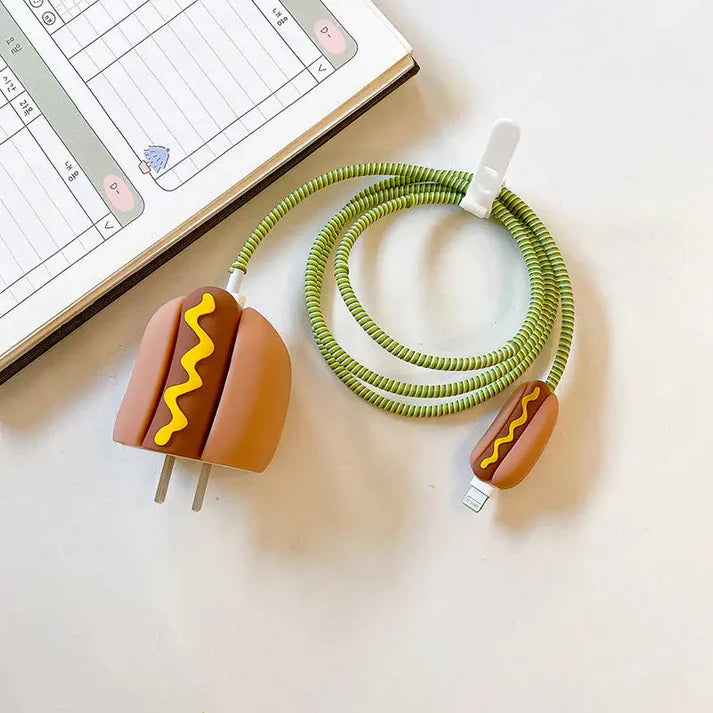 Hot Dog Edition - iPhone Charger Cover (With Wire Protector)