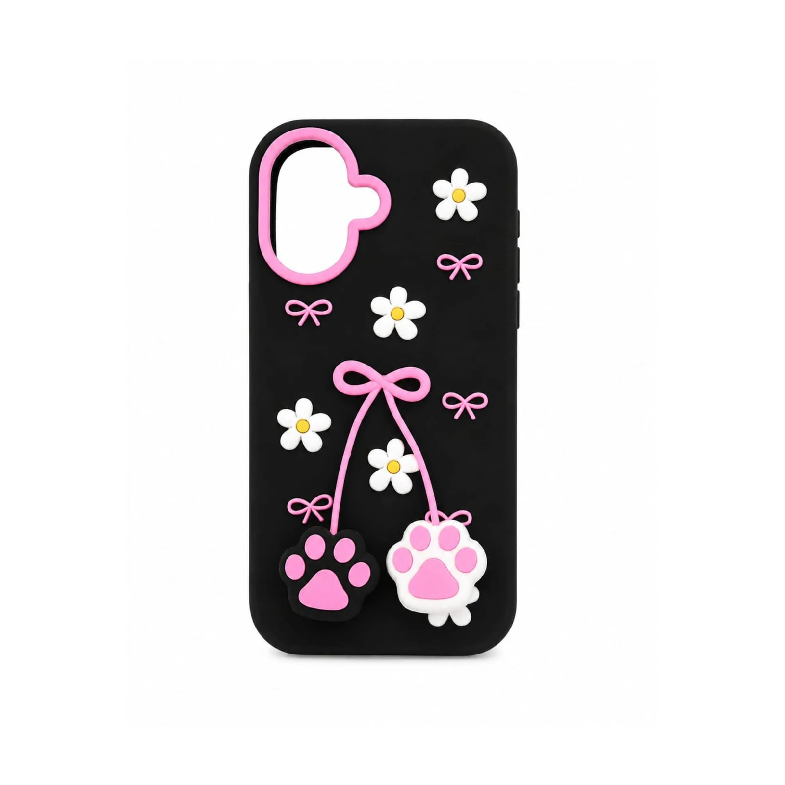 Pink PawCharm Daisy iPhone Case